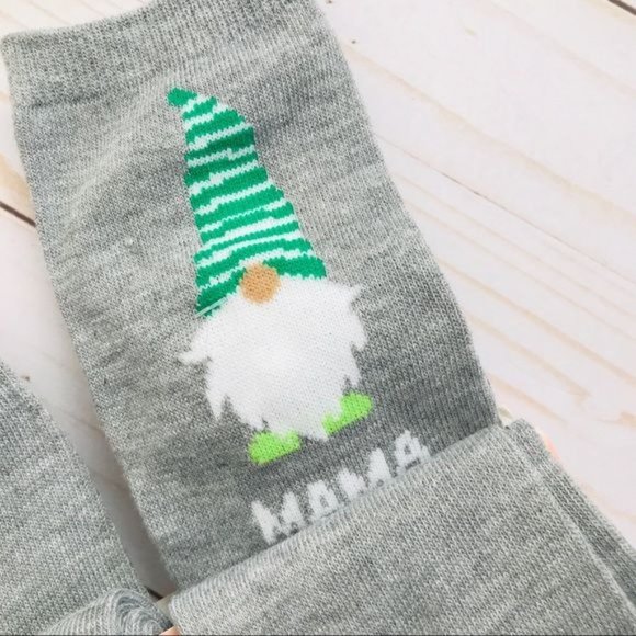 Christmas Gnome Socks by CHATTIES Mama Papa Big Kid and Kid Family Set of 4 - Picture 10 of 13